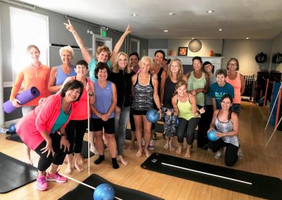 women after an exercise group class